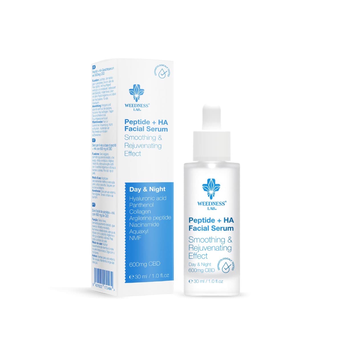 Siero Viso CBD con Peptidi + Acido Ialuronico