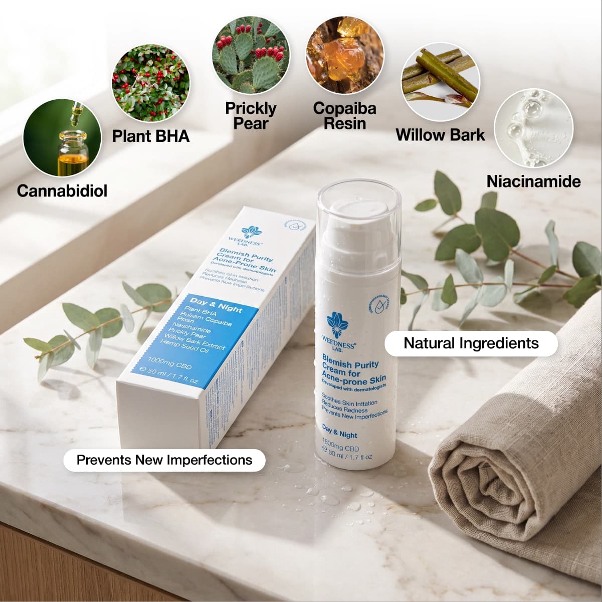 Crema CBD Purificante Anti-imperfezioni per pelli a tendenza acneica