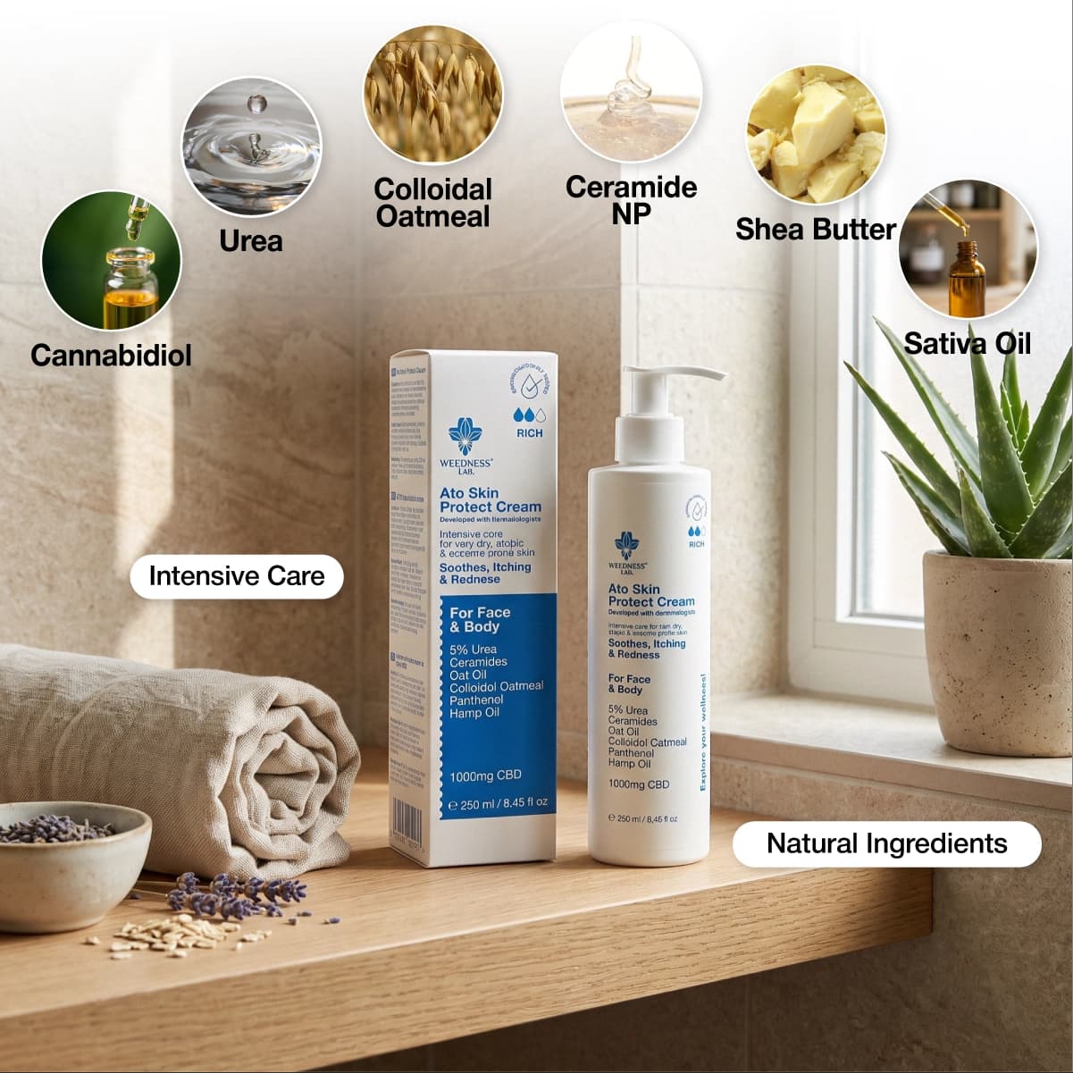 Crema CBD per pelle secca, atopica ed eczematosa