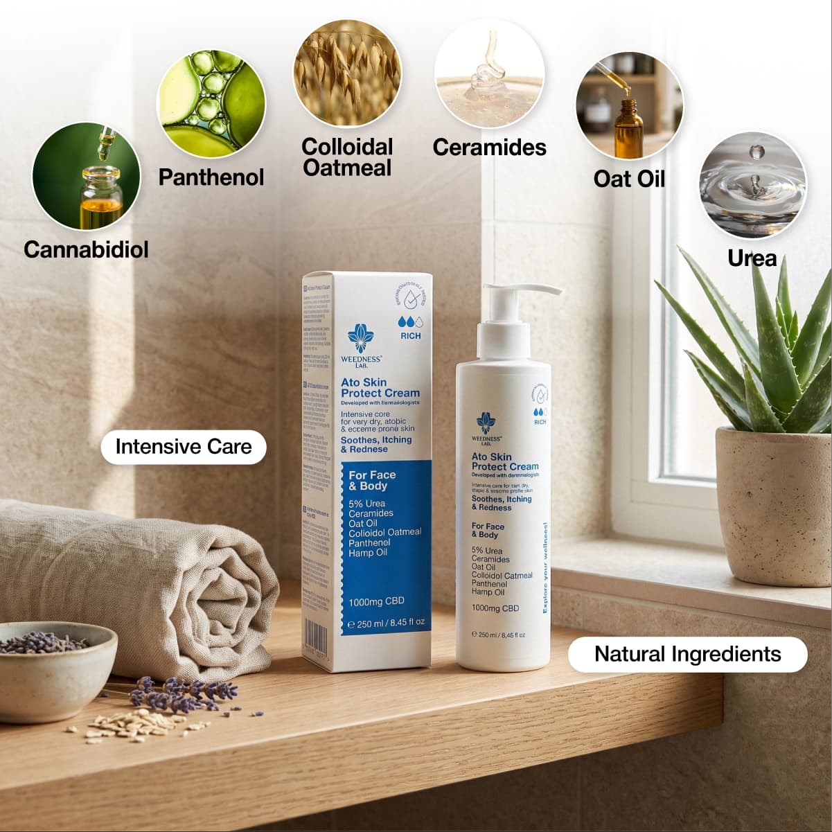 Crema CBD per pelle secca, atopica ed eczematosa