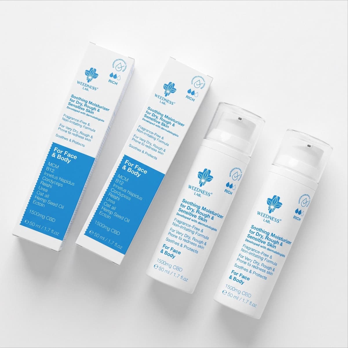 Crema CBD Riparatrice per pelle secca, desquamata e a tendenza psoriasica
