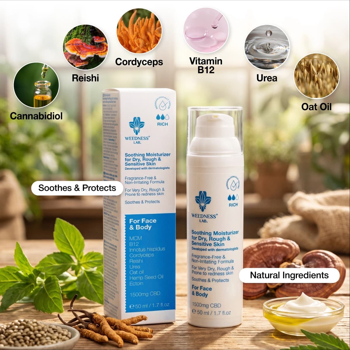 Crema CBD Riparatrice per pelle secca, desquamata e a tendenza psoriasica
